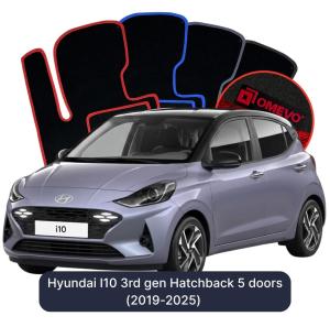 Velúrové autokoberce OMEVO pre Hyundai I10 3. gen Hatchback 5 dverí (2019-2025)