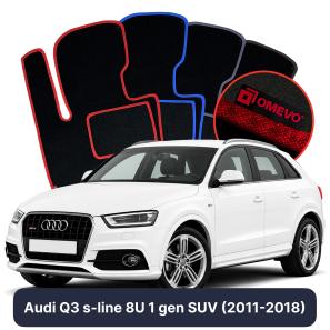 Velúrové autokoberce OMEVO pre Audi Q3 S-line 8U 1 gen SUV (2011-2018)
