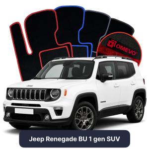 Velúrové autokoberce OMEVO pre Jeep Renegade BU 1 gen SUV (2014-2025)