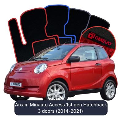 Velúrové autokoberce OMEVO pre Aixam Minauto Access 1. gen Hatchback 3 dvere (2014-2021)