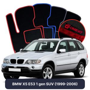 Velúrové autokoberce OMEVO pre BMW X5 E53 1 gen SUV (1999-2006)