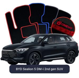 Velúrové autokoberce OMEVO pre BYD Sealion 5 DM-i 2. gen SUV (2026-2026)