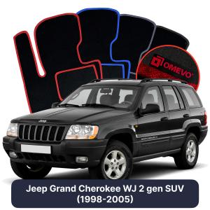 Velúrové autokoberce OMEVO pre Jeep Grand Cherokee WJ 2 gen SUV (1998-2005)