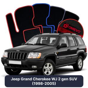 Velúrové autokoberce OMEVO pre Jeep Grand Cherokee WJ 2 gen SUV (1998-2005)