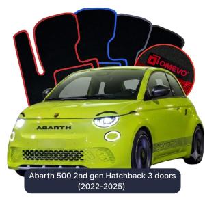 Velúrové autokoberce OMEVO pre Abarth 500 2 gen Hatchback 3 dvere (2022-2025)