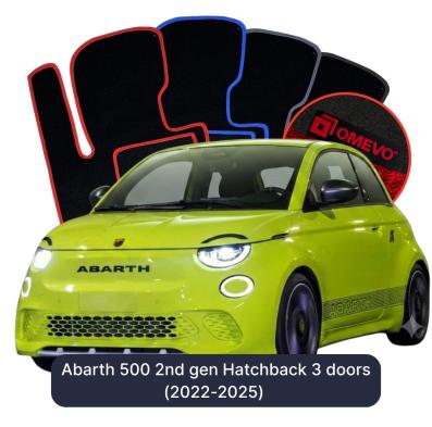 Velúrové autokoberce OMEVO pre Abarth 500 2 gen Hatchback 3 dvere (2022-2025)