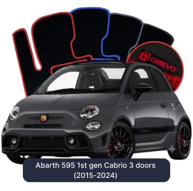 Velúrové autokoberce OMEVO pre Abarth 595 1 gen Cabrio 3 dvere (2015-2024)