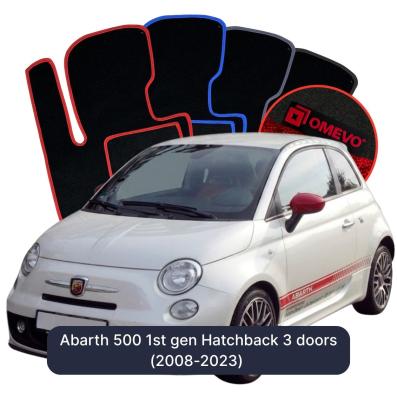 Velúrové autokoberce OMEVO pre Abarth 500 1 gen Hatchback 3 dvere (2008-2023)