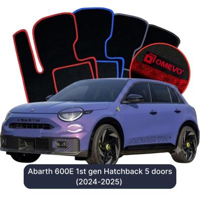 Velúrové autokoberce OMEVO pre Abarth 600E 1 generácia Hatchback 5 dverí (2024-2025)