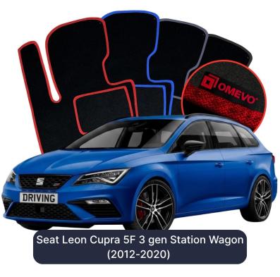 Velúrové autokoberce OMEVO pre Seat Leon Cupra 5F 3 gen Kombi (2012-2020)