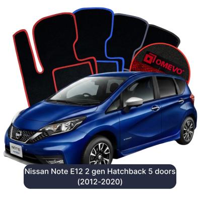 Velúrové autokoberce OMEVO pre Nissan Note E12 2 gen Hatchback 5 dverí (2012-2020)