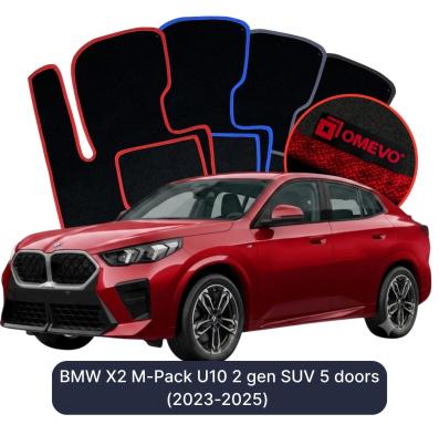Velúrové autokoberce OMEVO pre BMW X2 M-Pack U10 2. generácia SUV 5 dvere (2023-2025)