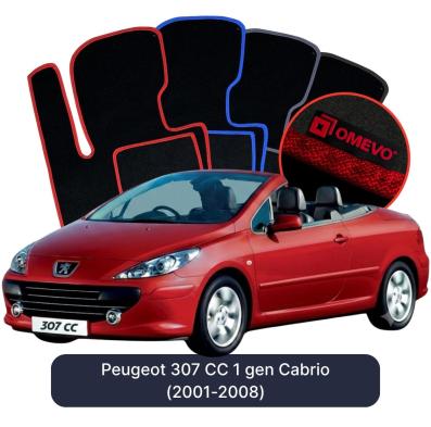 Velúrové autokoberce OMEVO pre Peugeot 307 CC 1 gen Cabrio (2001-2008)