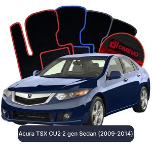 Velúrové autokoberce OMEVO pre Acura TSX CU2 2 gen Sedan (2009-2014)