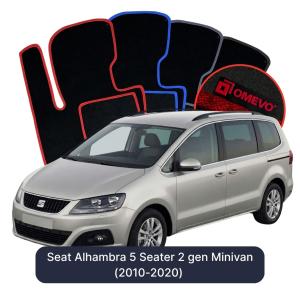 Velúrové autokoberce OMEVO pre Seat Alhambra 5 mest 2 gen Minivan (2010-2020)