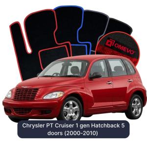Velúrové autokoberce OMEVO pre Chrysler PT Cruiser 1 gen Hatchback 5 dverí (2000-2010)