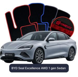 Velúrové autokoberce OMEVO pre BYD Seal Excellence AWD 1 gen Sedan (2022-2025)