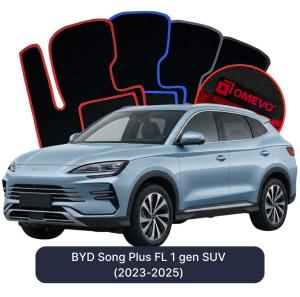 Velúrové autokoberce OMEVO pre BYD Song Plus FL 1 gen SUV (2023-2025)