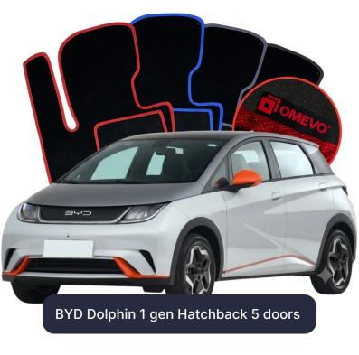 Velúrové autokoberce OMEVO pre BYD Dolphin 1 gen Hatchback 5 dvere 2021-2025