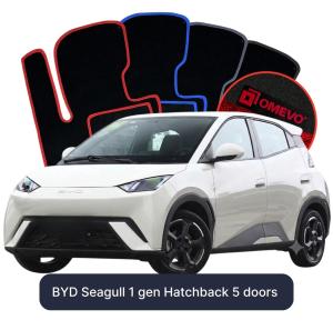 Velúrové autokoberce OMEVO pre BYD Seagull 1 gen Hatchback 5 dverí (2023-2025)