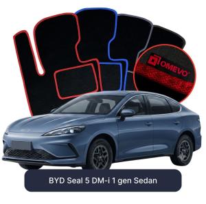 Velúrové autokoberce OMEVO pre BYD Seal 5 DM-i 1 generácia Sedan (2025-2025)