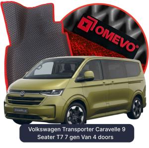 OMEVO 5D Pro Autokoberce do Volkswagen Transporter Caravelle 9 mest T7 7 gen Van 4 dvere (2024-2026)