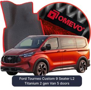 OMEVO 5D Pro Autokoberce do Ford Tourneo Custom 9 mest L2 Titanium 2 gen Van 5 dverí (2023-2026)