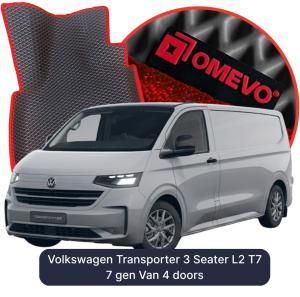 OMEVO 5D Pro Autokoberce do Volkswagen Transporter 3 mesta L2 T7 7 gen Van 4 dvere (2024-2026)