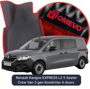 OMEVO 5D Pro Autokoberce do Renault Kangoo EXPRESS L2 5 mest (osádkové vozidlo) 3 gen KombiVan 4 dvere (2021-2026)