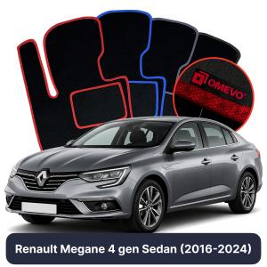 Velúrové autokoberce OMEVO pre Renault Megane 4 gen Sedan (2016-2024)
