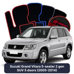Velúrové autokoberce OMEVO pre Suzuki Grand Vitara 5-miestny 2 gen SUV (2005-2014)