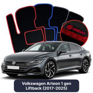 Velúrové autokoberce OMEVO pre Volkswagen Arteon 1 gen Liftback (2017-2025)