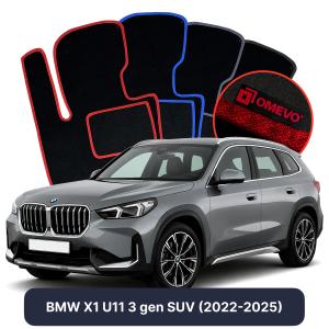Velúrové autokoberce OMEVO pre BMW X1 U11 3 gen SUV (2022-2025)