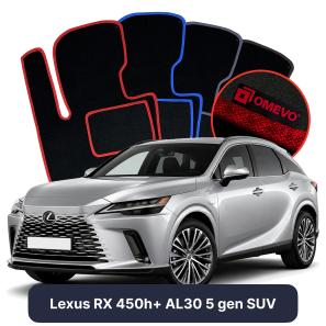 Velúrové autokoberce OMEVO pre Lexus RX 450h+ AL30 5 gen SUV (2022-2025)