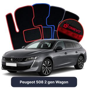 Velúrové autokoberce OMEVO pre Peugeot 508 2 gen Kombi (2018-2025)