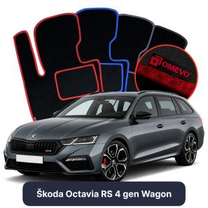 Velúrové autokoberce OMEVO pre Škoda Octavia RS 4 gen Kombi (2019-2025)