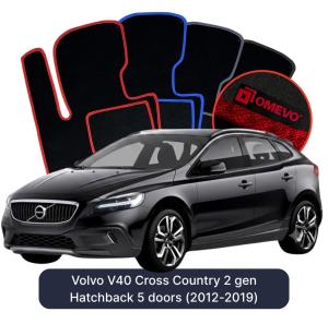 Velúrové autokoberce OMEVO pre Volvo V40 Cross Country 2 gen Hatchback 5 dverí (2012-2019)