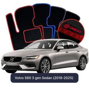 Velúrové autokoberce OMEVO pre Volvo S60 3 gen Sedan (2018-2025)
