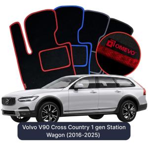 Velúrové autokoberce OMEVO pre Volvo V90 Cross Country 1 gen Kombi (2016-2025)