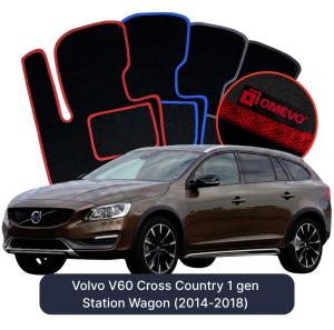 Velúrové autokoberce OMEVO pre Volvo V60 Cross Country  1 gen Kombi (2014-2020)