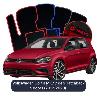 Velúrové autokoberce OMEVO pre Volkswagen Golf R MK7 7 gen Hatchback 5 dverí (2012-2020)