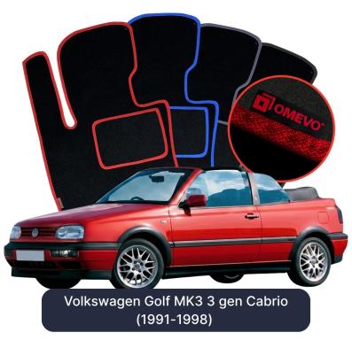 Velúrové autokoberce OMEVO pre Volkswagen Golf MK3 3 gen Cabrio (1991-1998)