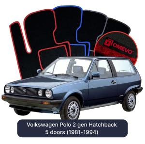 Velúrové autokoberce OMEVO pre Volkswagen Polo 2. gen Hatchback 5 dveri (1981-1994)