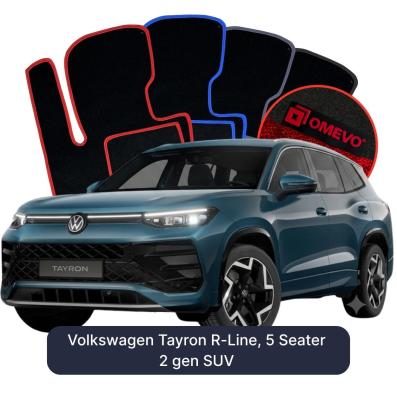 Velúrové autokoberce OMEVO pre Volkswagen Tayron R-Line, 5-miestny 2gen SUV (2024-2025)