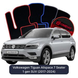 Velúrové autokoberce OMEVO pre Volkswagen Tiguan Allspace 7-miestny 1 gen SUV (2017-2024)