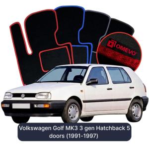 Velúrové autokoberce OMEVO pre Volkswagen Golf MK3 3 gen Hatchback 5 dverí (1991-1997)