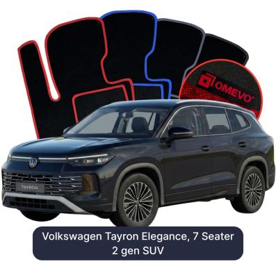 Velúrové autokoberce OMEVO pre Volkswagen Tayron Elegance 7-miestny 2 gen SUV (2024-2025)