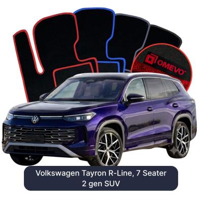 Velúrové autokoberce OMEVO pre Volkswagen Tayron R-Line, 7-miestny 2 gen SUV (2024–2025)