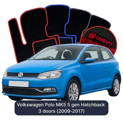 Velúrové autokoberce OMEVO pre Volkswagen Polo MK5 5 gen Hatchback 3 dvere (2009-2017)