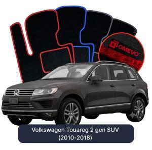 Velúrové autokoberce OMEVO pre Volkswagen Touareg 2 gen SUV (2010-2018)